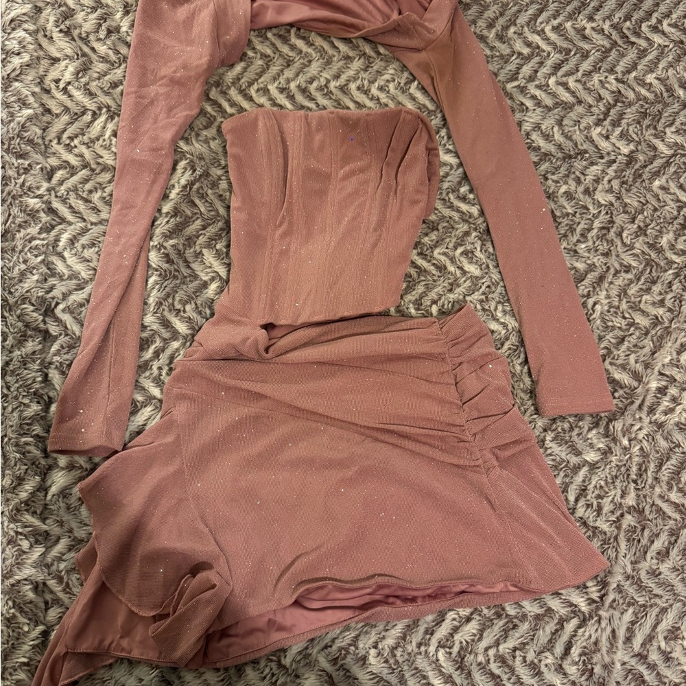 Chic Mauve Women's Skirt Set